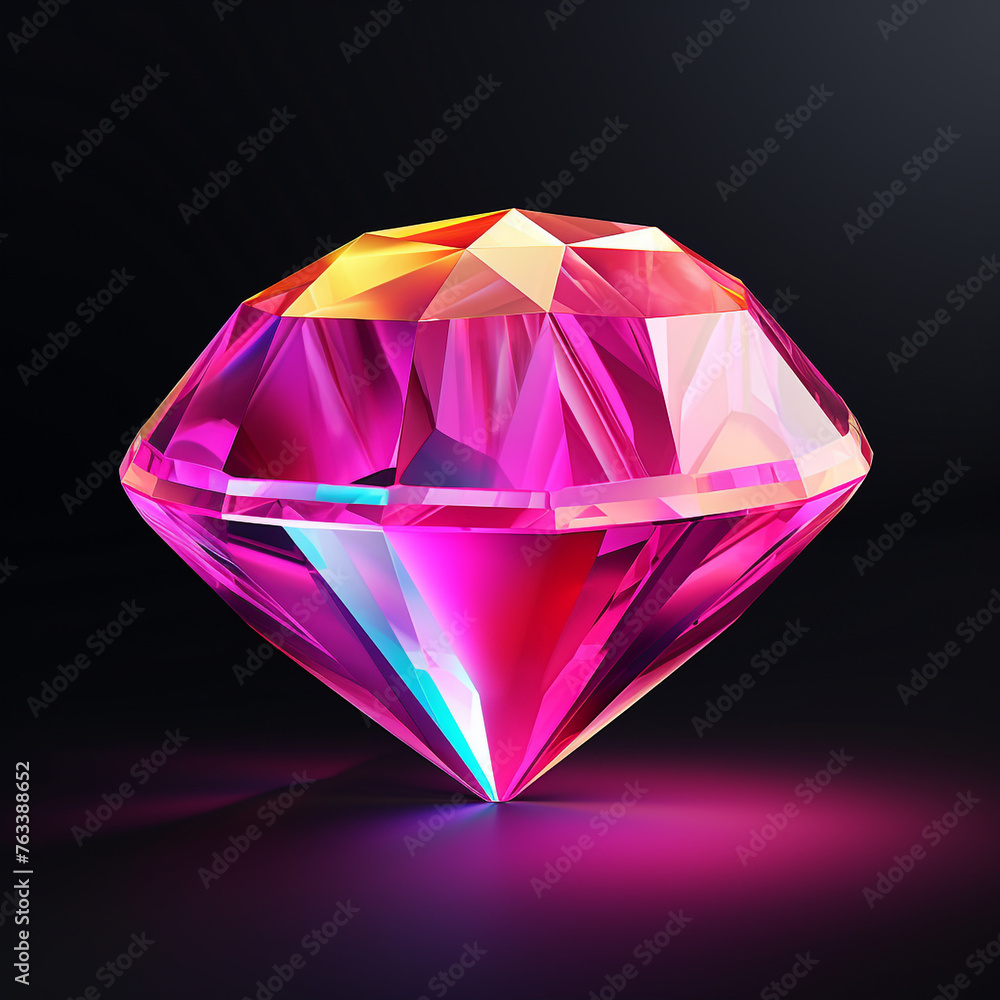 3d icon, one cartoon toy diamond,3d lllustration, sleek, game props сreated with Generative Ai 3d icon, one cartoon toy diamond,3d lllustration, sleek, game props сreated with Generative Ai