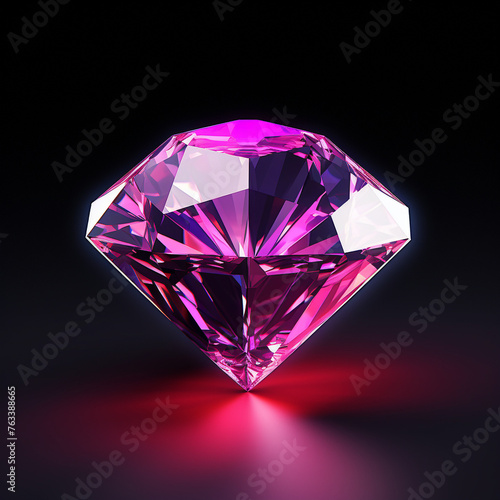 3d icon  one cartoon toy diamond 3d lllustration  sleek  game props   reated with Generative Ai