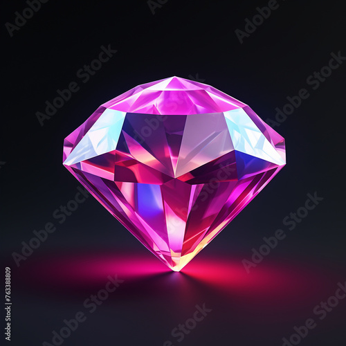 3d icon, one cartoon toy diamond,3d lllustration, sleek, game props сreated with Generative Ai