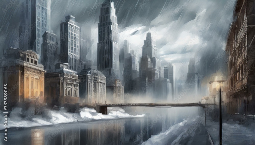 Editorial photo of a cloudy city Editorial photo of a cloudy city