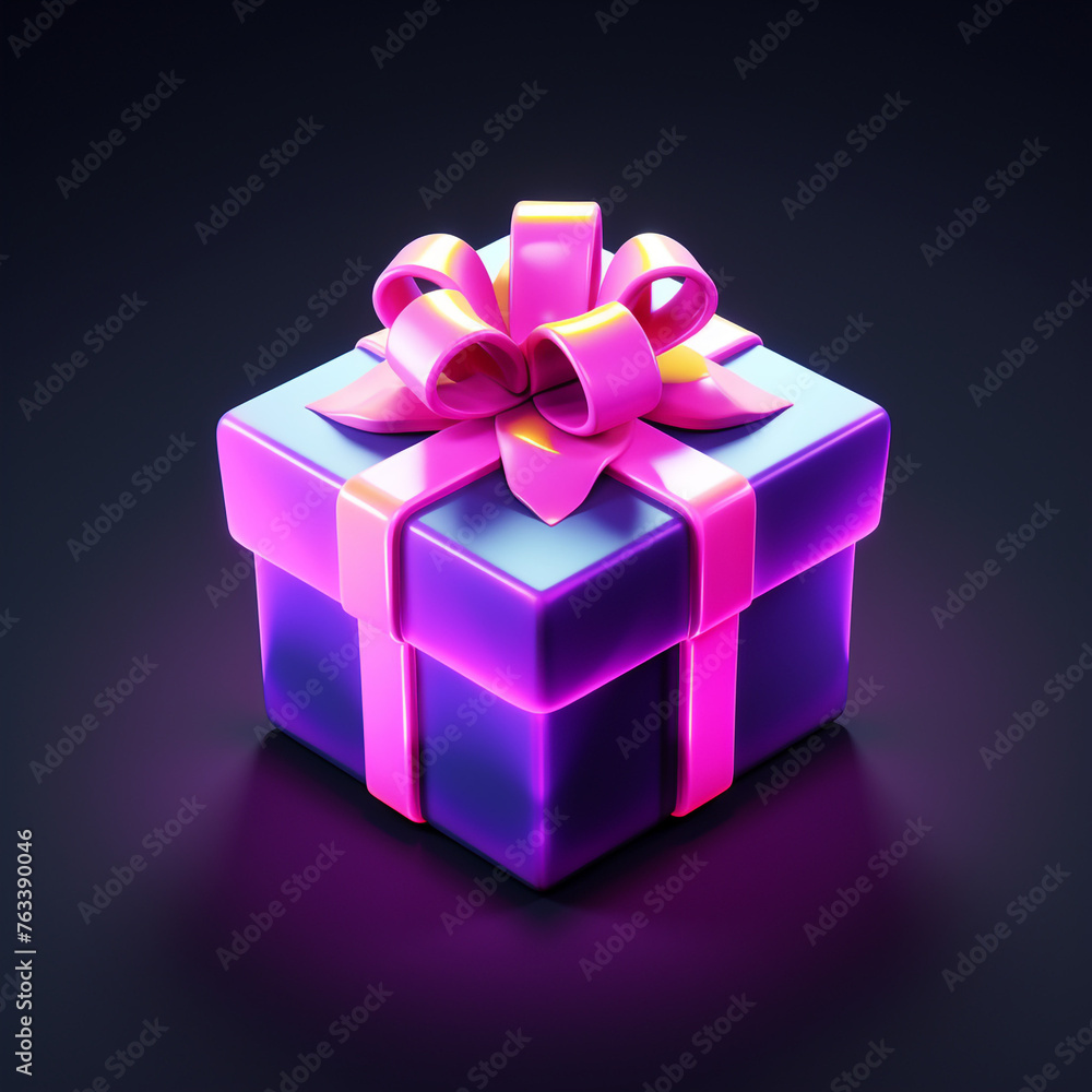 3d icon, one cartoon toy gift box,3d lllustration, sleek, game props сreated with Generative Ai 3d icon, one cartoon toy gift box,3d lllustration, sleek, game props сreated with Generative Ai