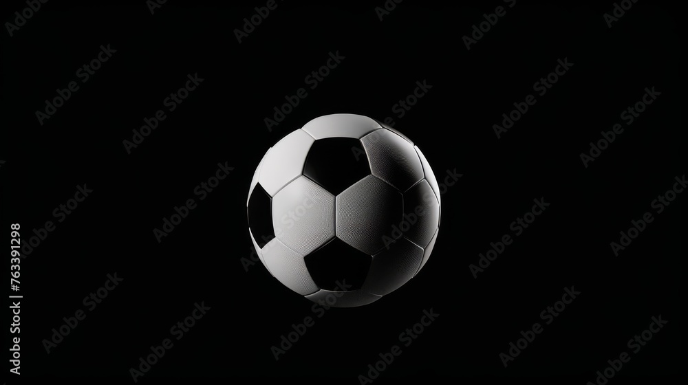 Soccer Football Minimalism Illustration Background in the Colors Black and White created with Generative AI Technology