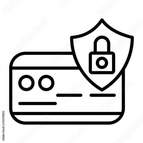 Secure Payment Line Icon