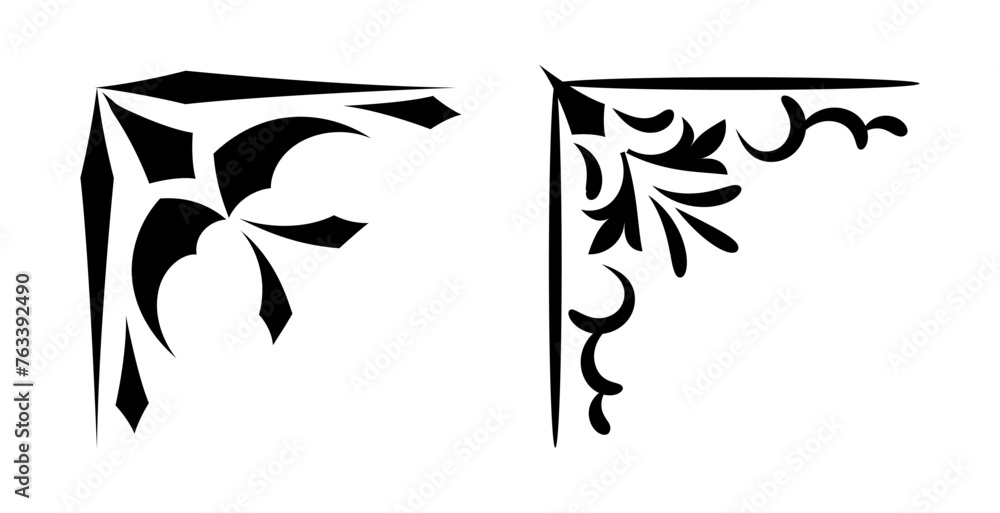 Ornamental corner frame Different Design Stock Vector | Adobe Stock