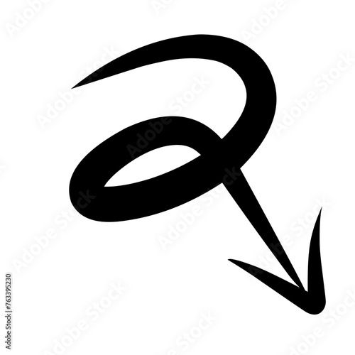 Hand drawn arrow,vector illustration.