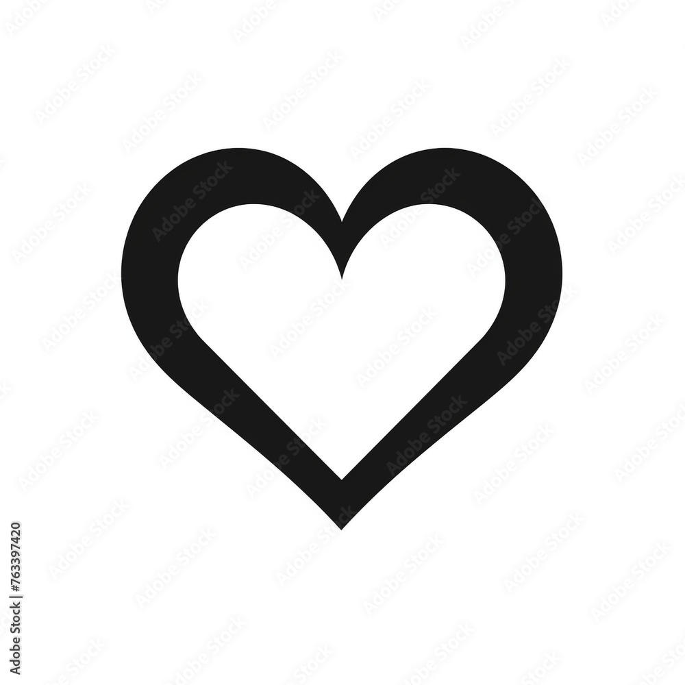 heart in the style of minimalist black line icon on a white background, clean and rounded edges сreated with Generative Ai heart in the style of minimalist black line icon on a white background, clean and rounded edges сreated with Generative Ai