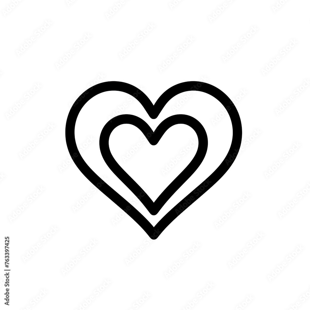 heart in the style of minimalist black line icon on a white background, clean and rounded edges сreated with Generative Ai heart in the style of minimalist black line icon on a white background, clean and rounded edges сreated with Generative Ai