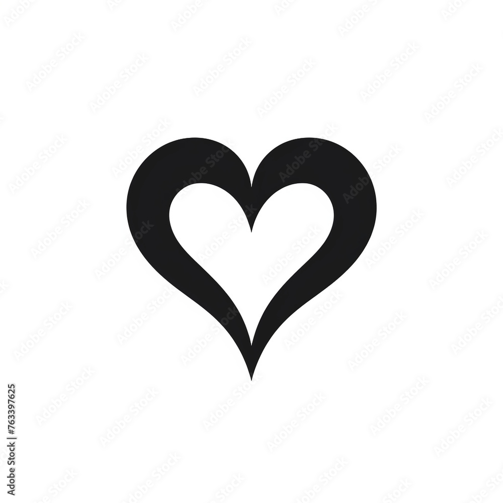 heart in the style of minimalist black line icon on a white background, clean and rounded edges сreated with Generative Ai heart in the style of minimalist black line icon on a white background, clean and rounded edges сreated with Generative Ai