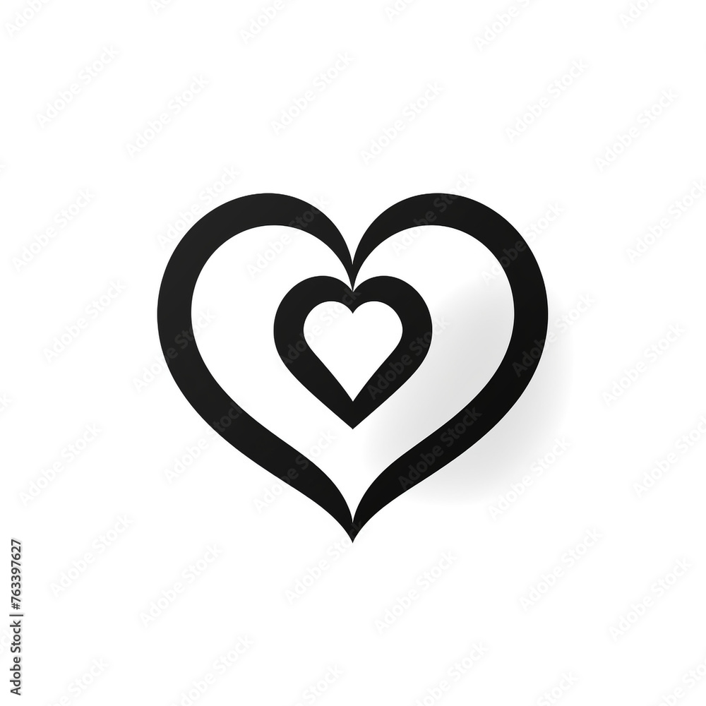 heart in the style of minimalist black line icon on a white background, clean and rounded edges сreated with Generative Ai heart in the style of minimalist black line icon on a white background, clean and rounded edges сreated with Generative Ai