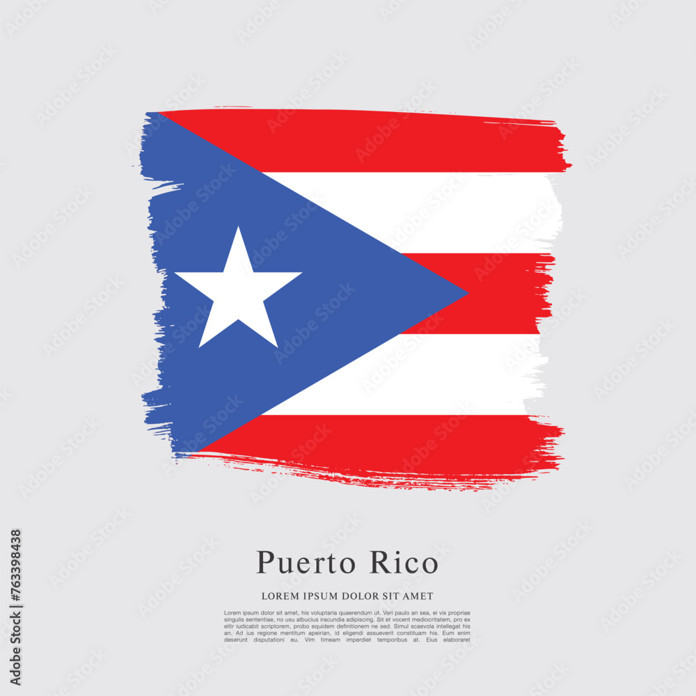Flag of Puerto Rico vector illustration Flag of Puerto Rico vector illustration