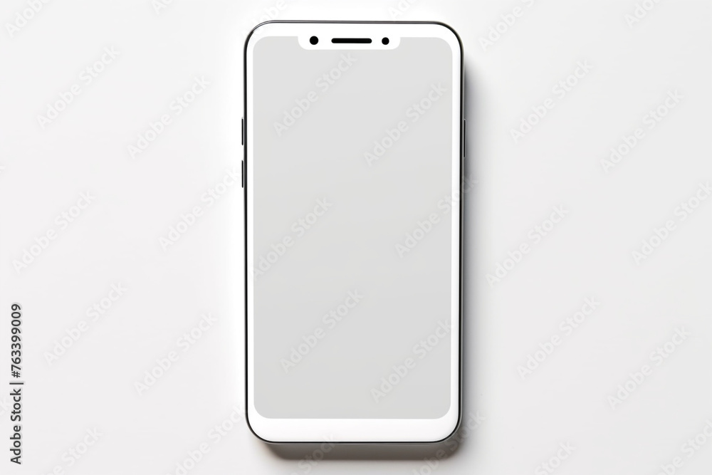 A sleek, modern smartphone on a minimalist, toys in the background сreated with Generative Ai A sleek, modern smartphone on a minimalist, toys in the background сreated with Generative Ai