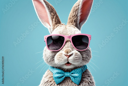Cool easter bunny with sunglasses