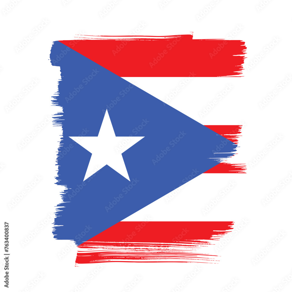 Flag of Puerto Rico vector illustration Flag of Puerto Rico vector illustration