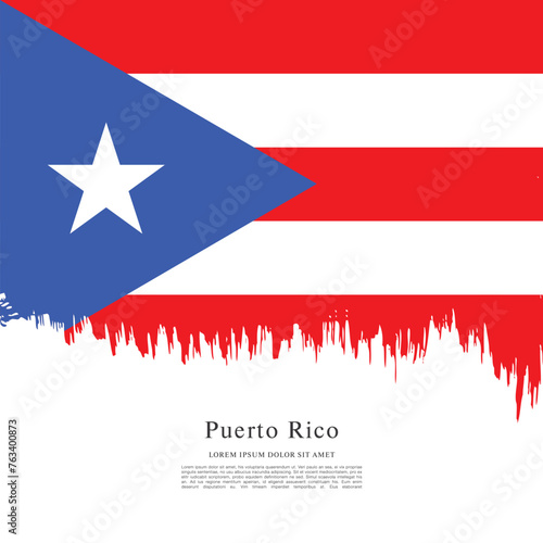 Flag of Puerto Rico vector illustration