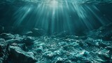 Ocean depths marred by drifting synthetic waste, a tragic reality