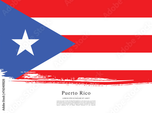 Flag of Puerto Rico vector illustration