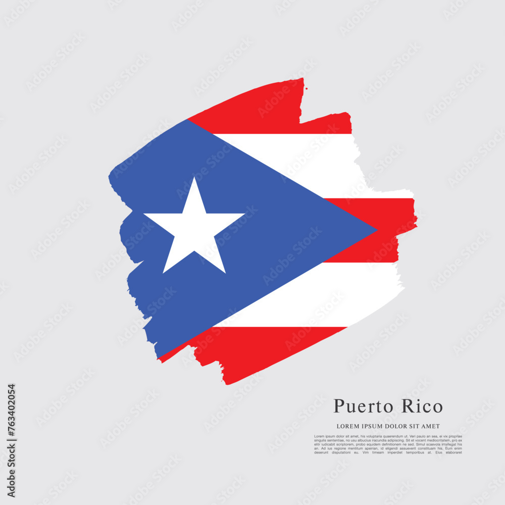 Flag of Puerto Rico vector illustration Flag of Puerto Rico vector illustration