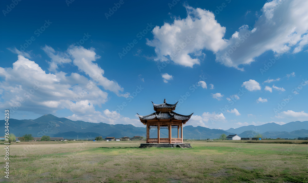 Chinese temple alone .