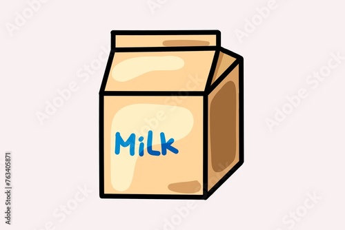 Recyclable milk package icon illustration