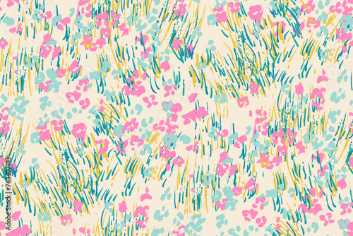gentle bright tiny flowers pattern For summer print dress