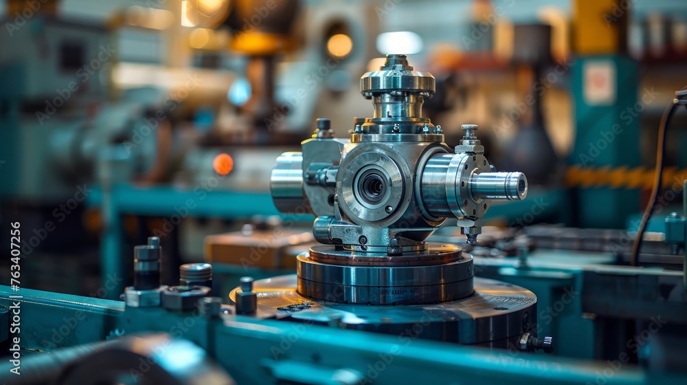 Precise machinery calibration depicted with overlays of soft blue, ensuring accuracy Precise machinery calibration depicted with overlays of soft blue, ensuring accuracy