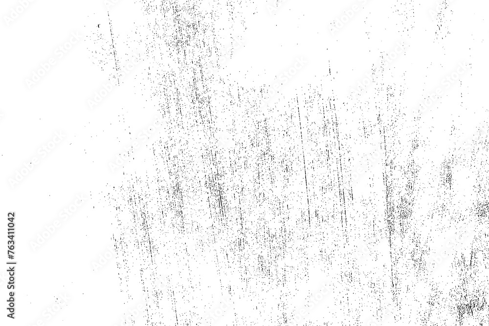Abstract dusty and grungy scratch texture material or surface. The particles of charcoal splatted on white background. black dust particles explode isolated on white background