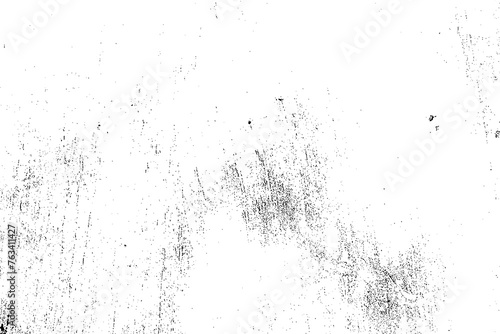 Abstract dusty and grungy scratch texture material or surface. The particles of charcoal splatted on white background. black dust particles explode isolated on white background