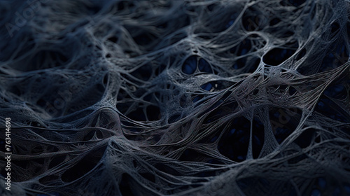 Scientific abstraction with futuristic textured tissue waves. Tech background with close-up wave bio texture. photo