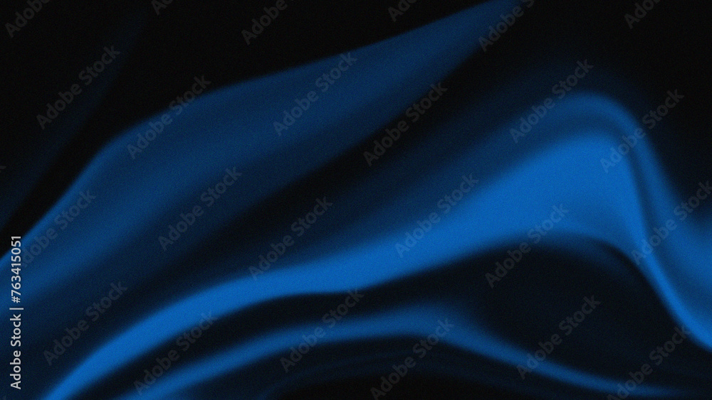 Fototapeta premium Black and blue grainy noise texture gradient background