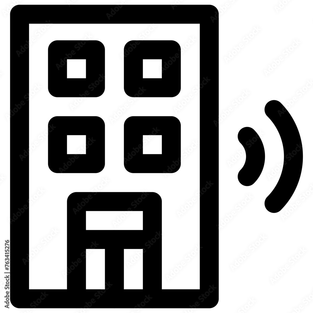 Building automation. Editable stroke vector icon. Building automation. Editable stroke vector icon.