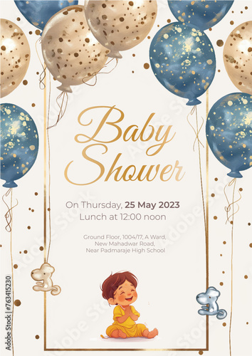 Baby Shower Invitation Design photo