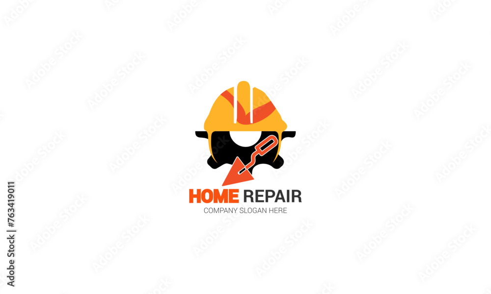 Home improvement logo vector. Home repair logo design. Home improvement logo vector. Home repair logo design.