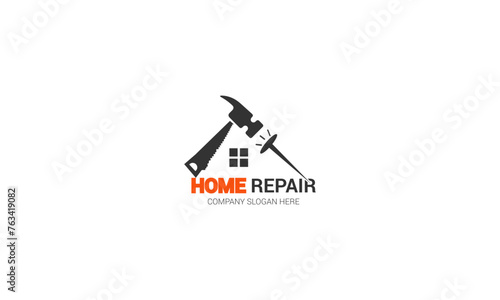 Creative Home repair service vector logo design 