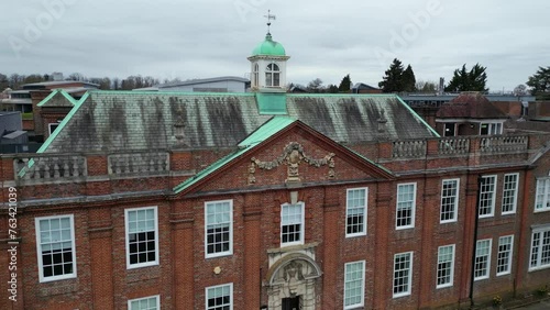 Aerial View of Harpenden Town Centre of England UK photo