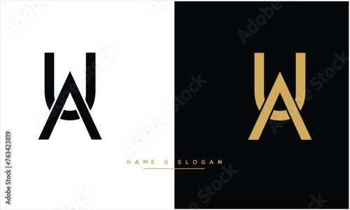 UA, AU, U, A, Abstract Letters Logo Monogram photo