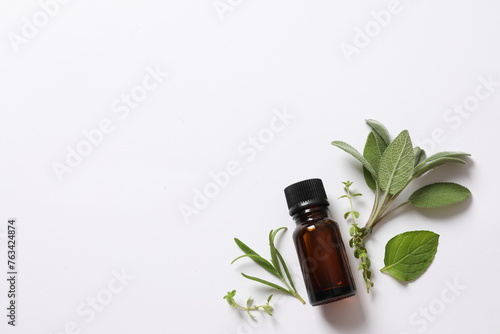Essential oil of herbal extract. nature is green.