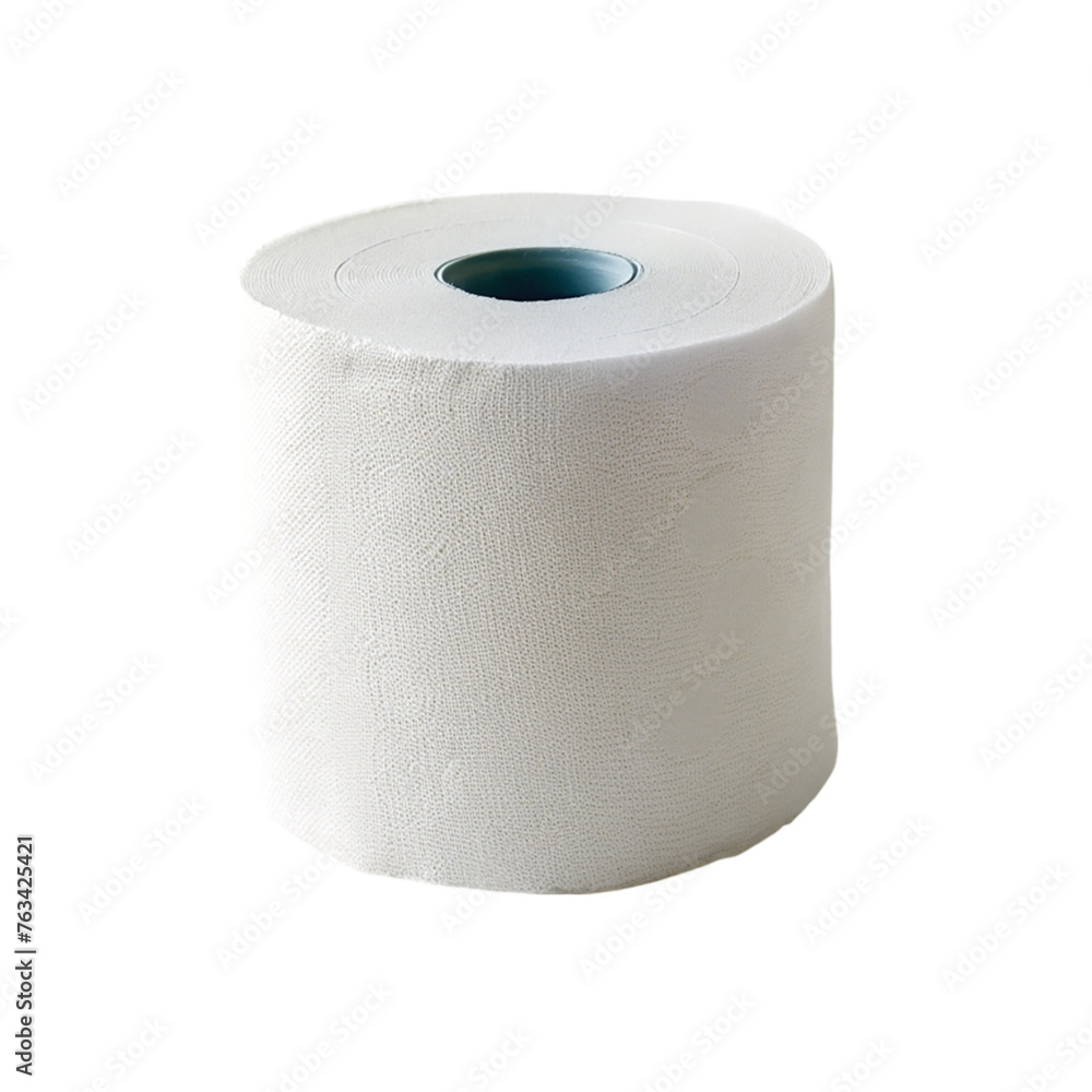 White toilet paper roll. isolated on transparent background. White toilet paper roll. isolated on transparent background.