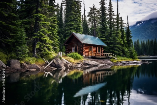 Remote cabin nestled in the heart of nature's tranquility