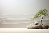 Tranquil and soothing  background with a Zen rock garden's simplicity