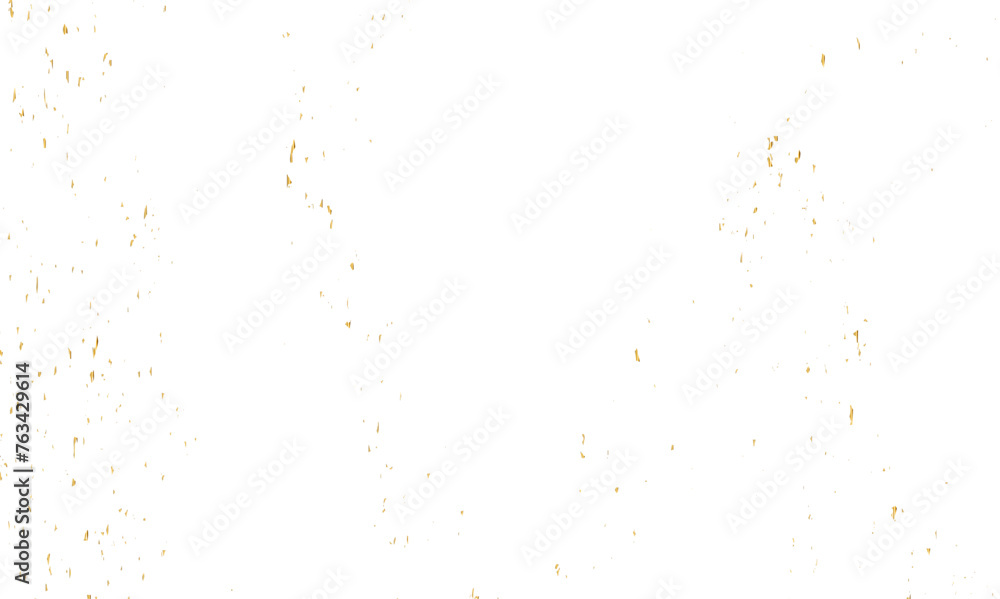 Golden glitter confetti falling down on transparent background. Vector illustration.