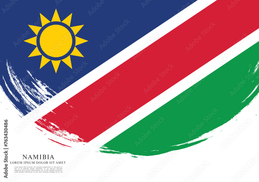 Obraz premium Flag of Namibia vector illustration