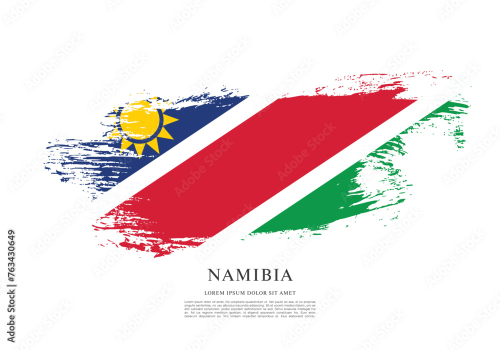 Flag of Namibia vector illustration Flag of Namibia vector illustration