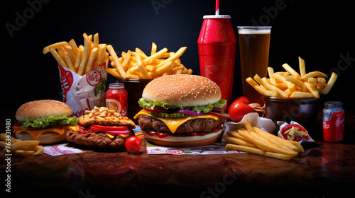 A photograph of a fast-food value menu, highlighting affordable options for budget-conscious diners, including burgers, fries, and soft drinks.