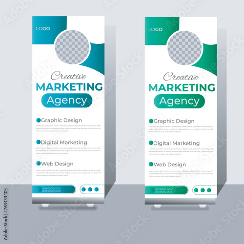 Corporate Creative Business Roll Up Banner Template, Modern Unique.