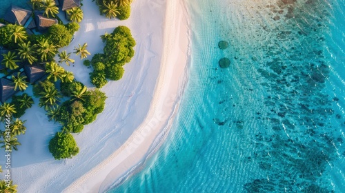 Aerial View of Maldivian Island Resort