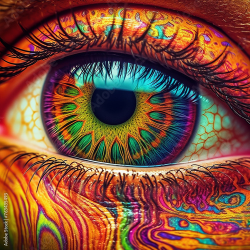 Generative AI  the eyeball of someone on drugs