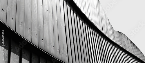 details Metal sheet Facade curve pattern Building photo