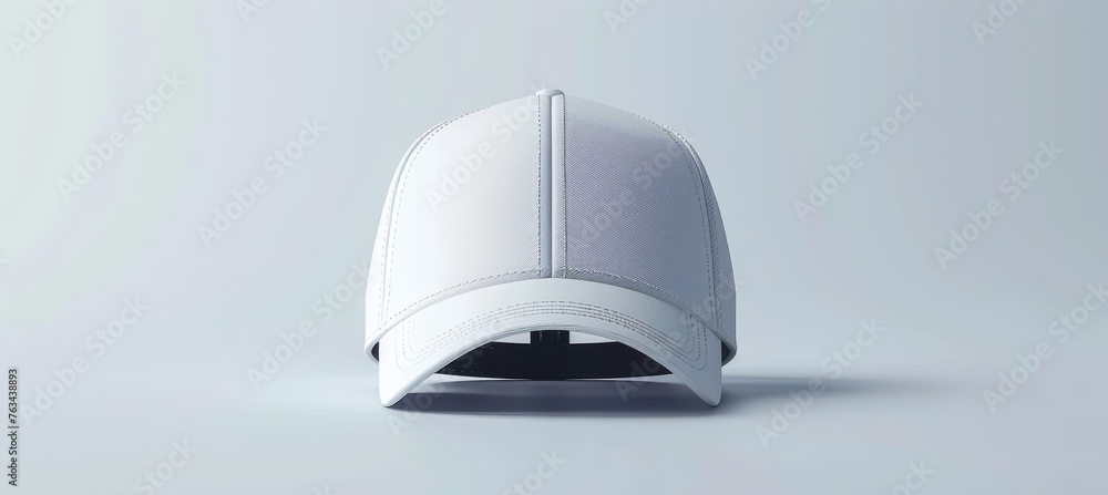 Blank white baseball cap mockup on isolated white background for ...