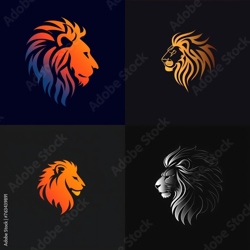 A captivating, minimalistic representation of a lion in a vector logo, blending simplicity with HD camera-captured intricate details.