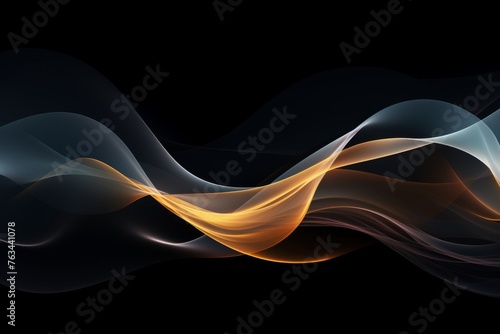 Abstract tech design with flowing lines. Digital vibrant flow background